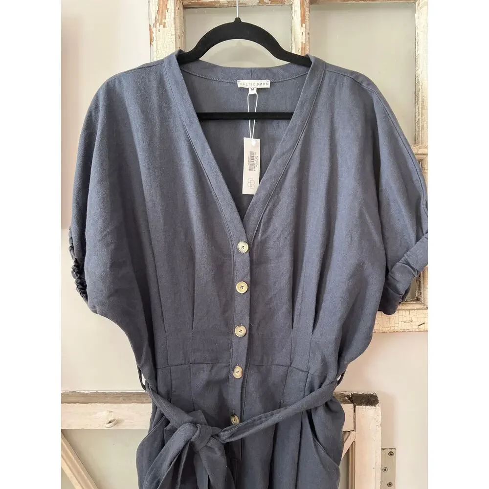 NWT Baltic Born size medium dark gray jumpsuit - Picture 2 of 4